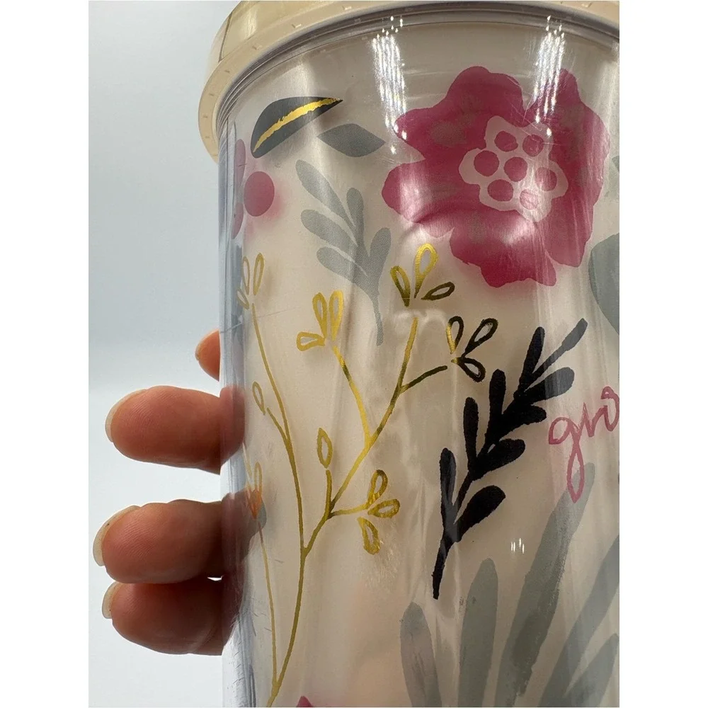 2014 Starbucks Floral Harvest Venti (24oz) Cold Cup Tumbler